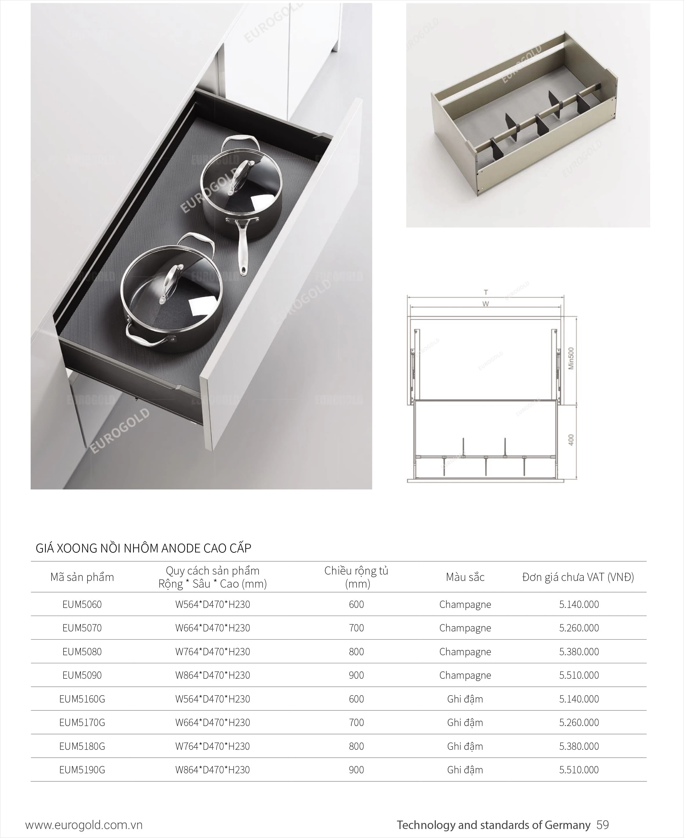 Giá để xoong nồi nhôm ANODE cao cấp