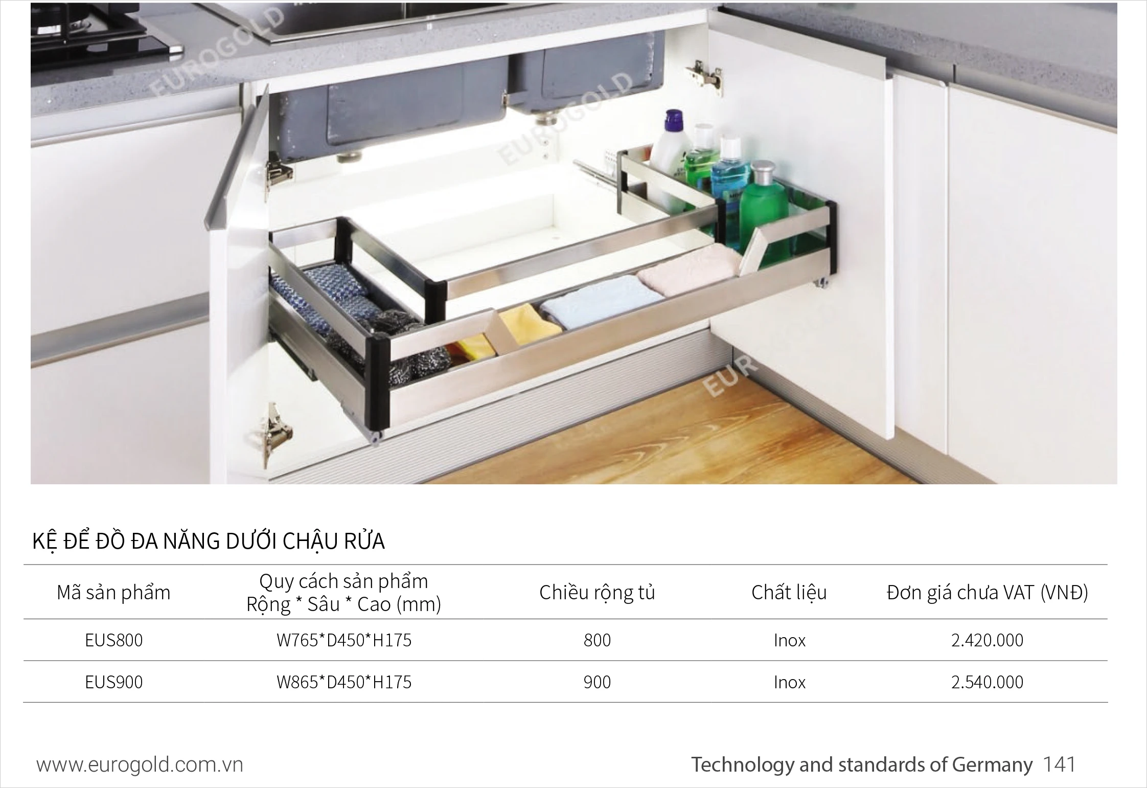 Giá để chai lọ tẩy rửa EUS