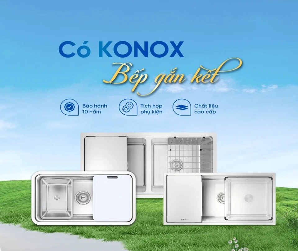 Hình ảnh Chậu rửa bát chống xước Konox Dekor